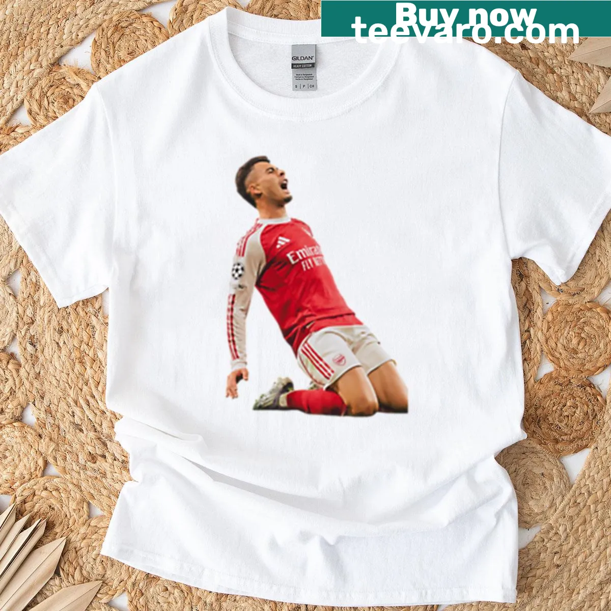Gabriel Martinelli graphic on an Arsenal FC T-shirt — on a men's t-shirt
