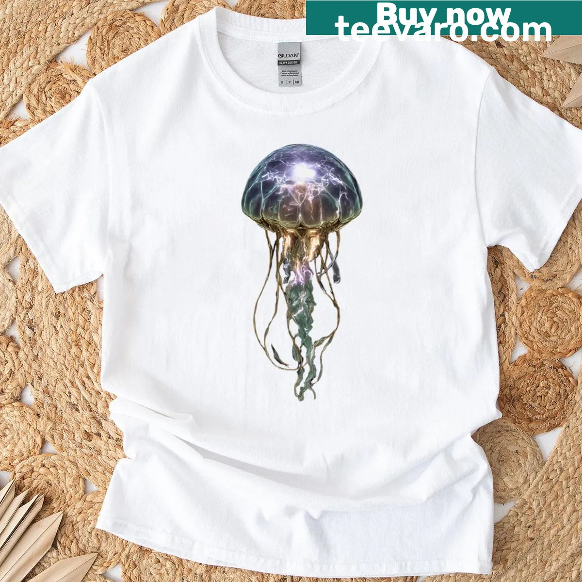 Inspirational T-shirt featuring Glow Drift typographic design — on a men's t-shirt