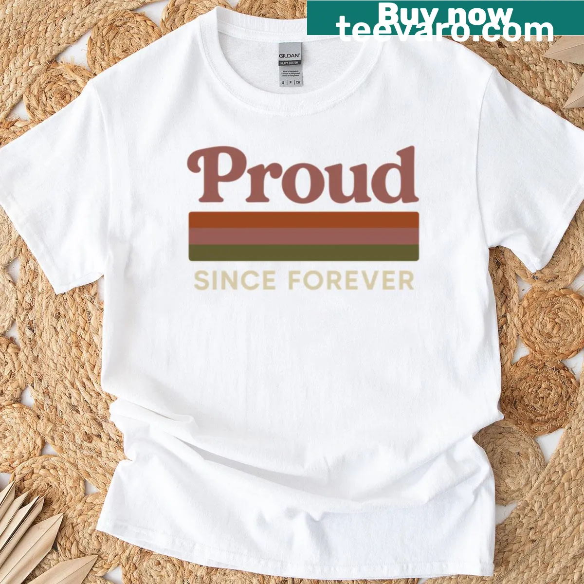 Retro Groovy Pride t-shirt celebrating equality and queer history — on a men's t-shirt