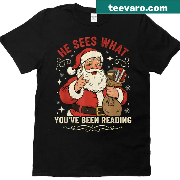 Funny book lover t-shirt with holiday-themed quote