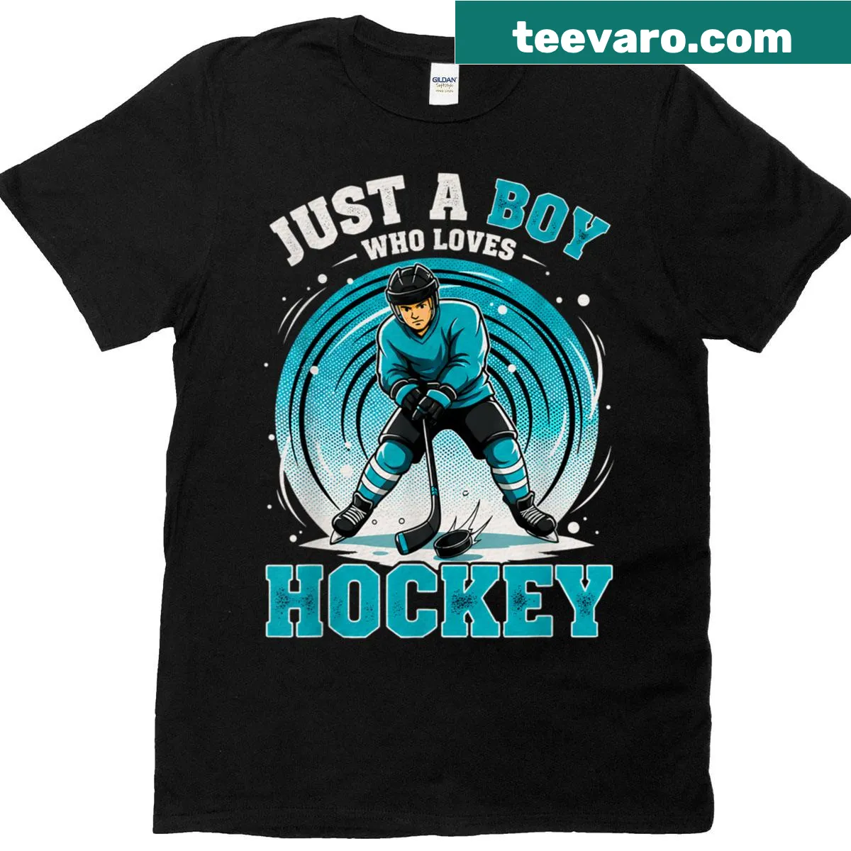 Hockey-themed t-shirt for boys with love for the sport — on a men's t-shirt