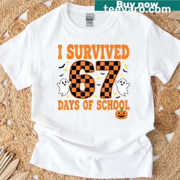 Funny Halloween T-shirt for teachers with ghost graphic and school reference