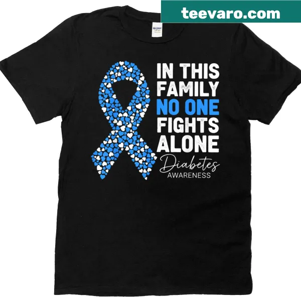 Supportive graphic tee promoting diabetes awareness