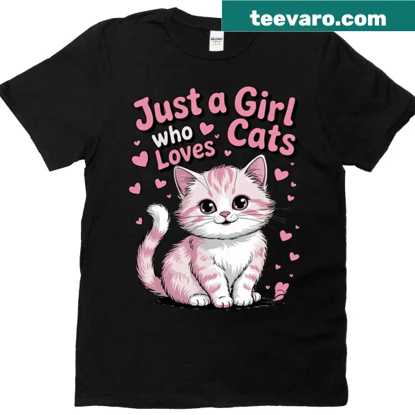 Cute t-shirt for girls who love cats