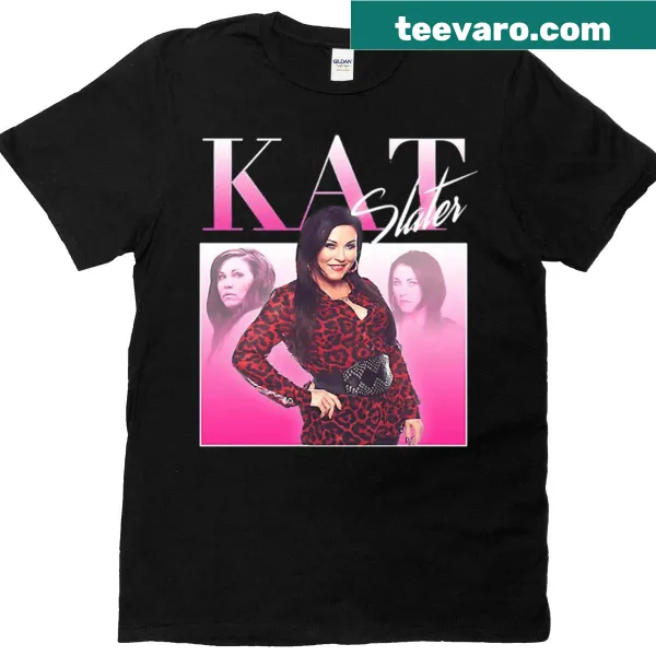 Kat Slater t-shirt featuring an illustrated design of the character