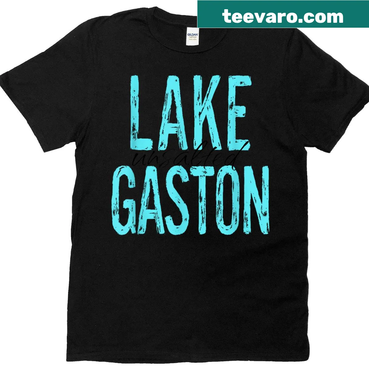Lakeside scene graphic t-shirt for outdoor lovers — on a men's t-shirt
