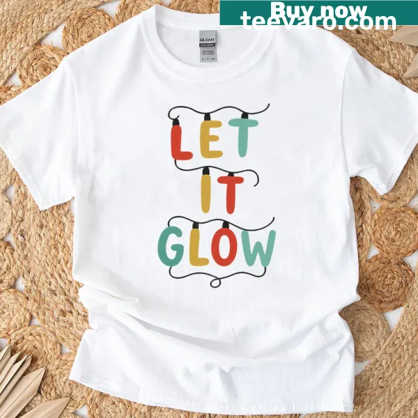 Retro holiday T-shirt featuring a light-themed typography design.