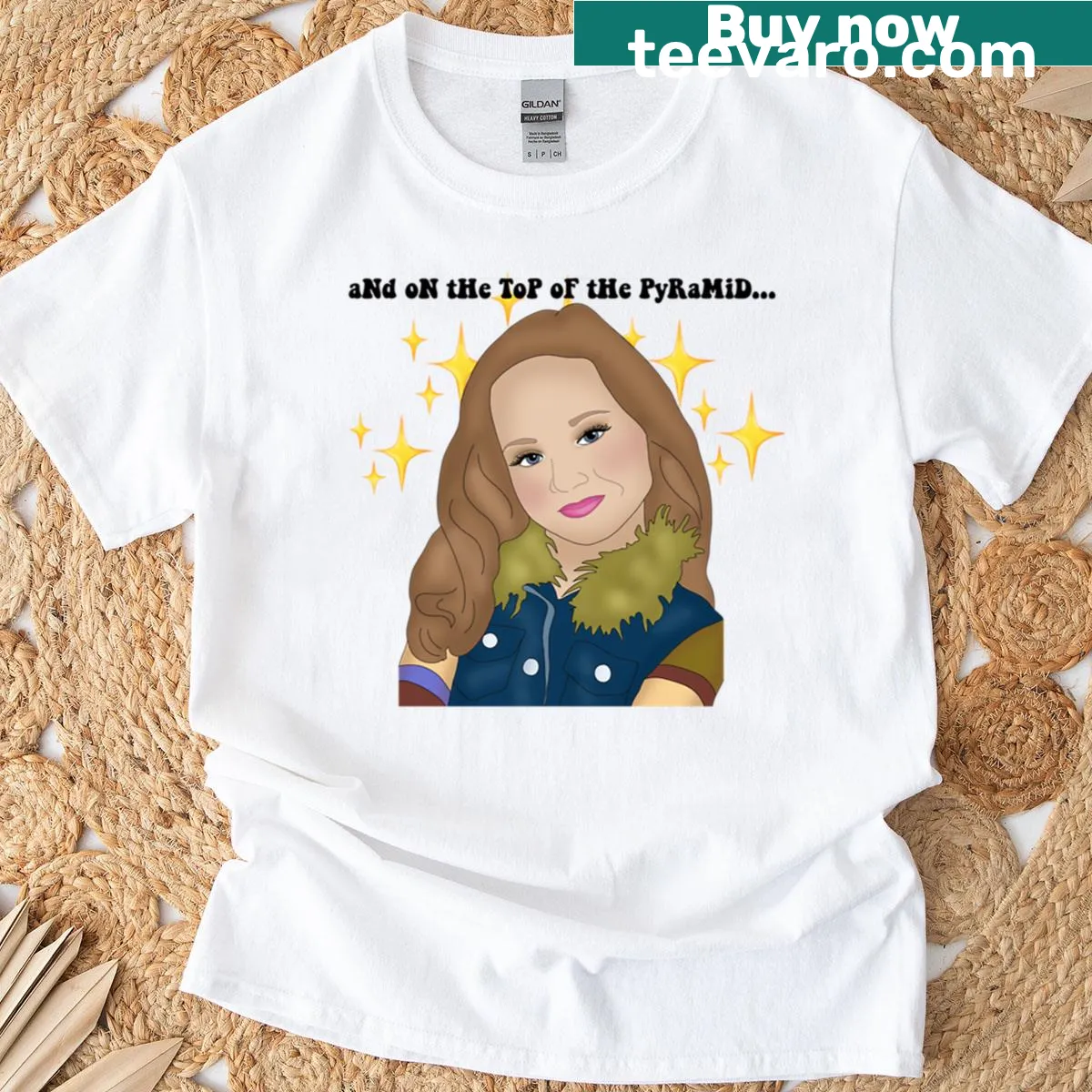 Oversized T-shirt with pyramid graphic for dance moms — on a men's t-shirt