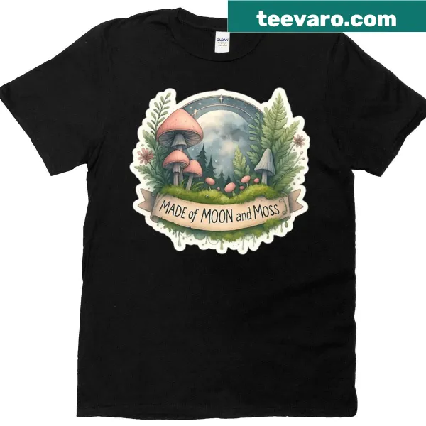 Oversized T-shirt featuring 'Made Of Moon And Moss' design