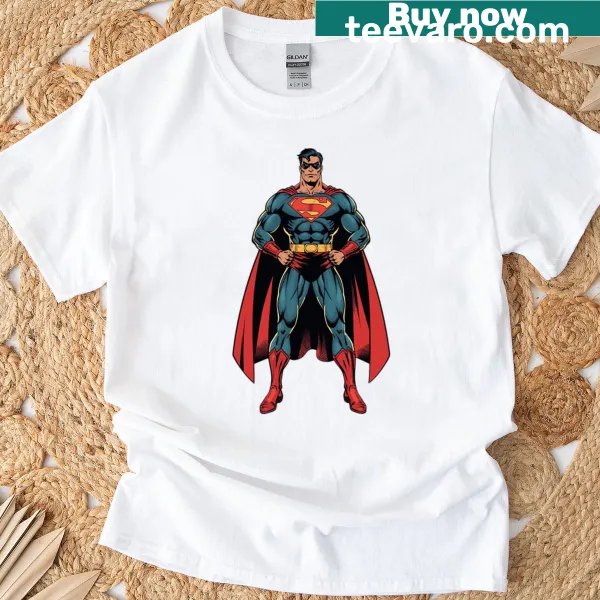 Illustration of the Man Of Steel superhero on a T-shirt