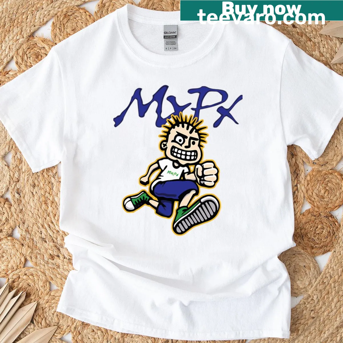 Artistic T-shirt inspired by the band Mxpx. — on a men's t-shirt