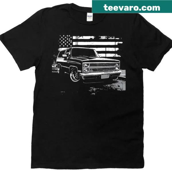 T-shirt featuring Old School USA Flag K5 4x4 front grill design