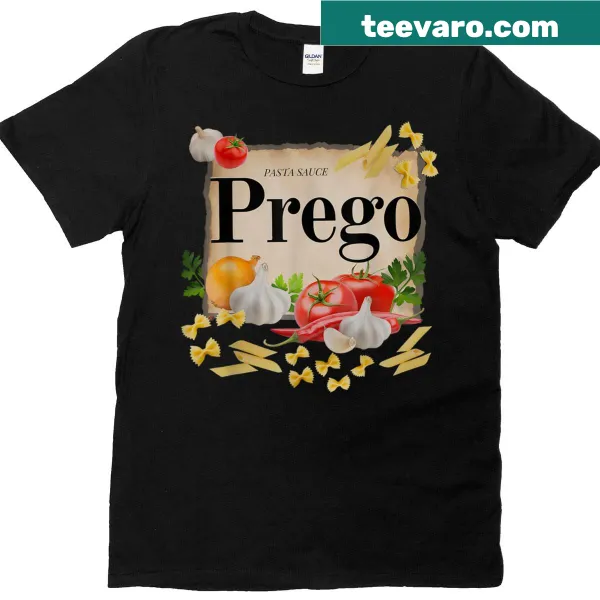 Funny pregnancy announcement t-shirt with 'Preggo Sauce' graphic