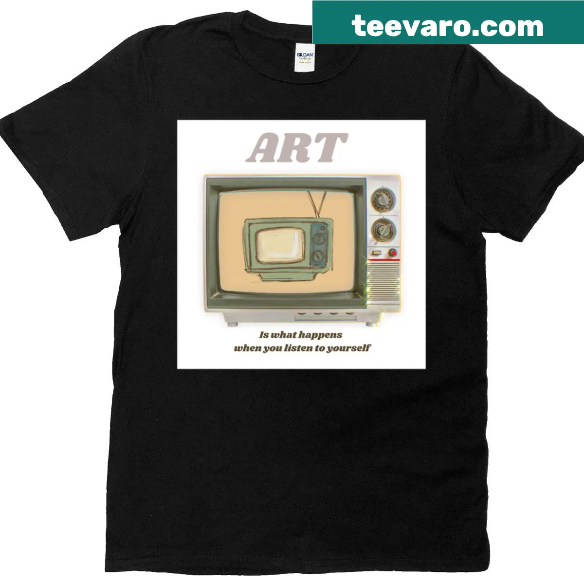 Oversized t-shirt with retro typography design — on a men's t-shirt