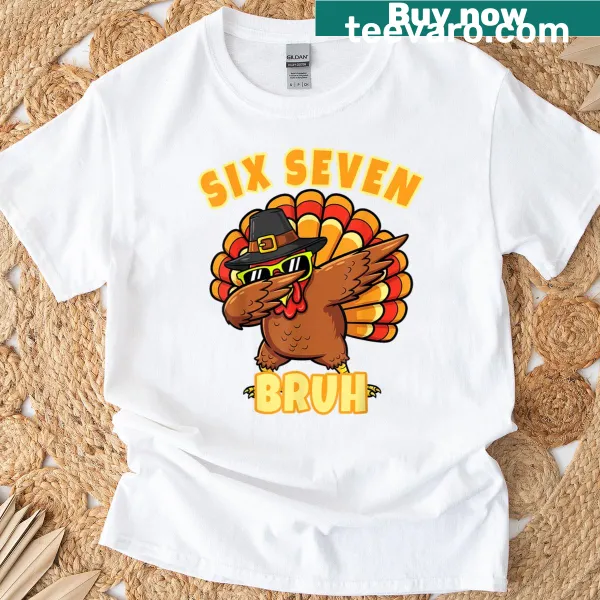 Funny T-shirt with a dabbing turkey graphic and meme text