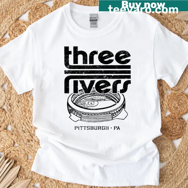 Vintage graphic t-shirt celebrating Three Rivers Stadium