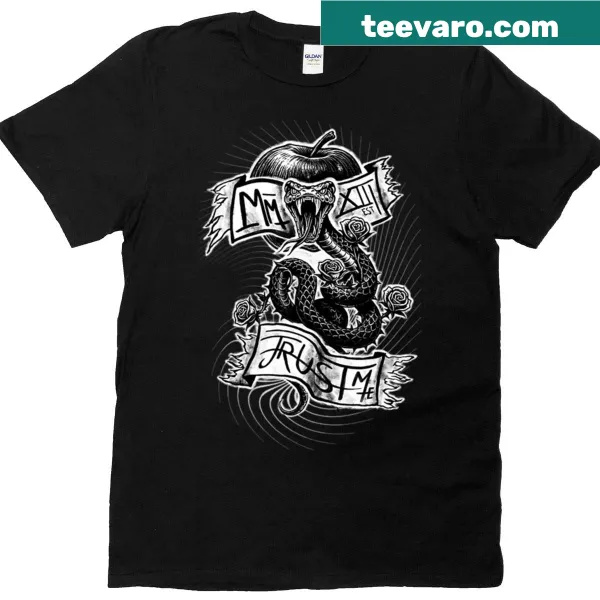 Bold typography t-shirt with the phrase Trust Me