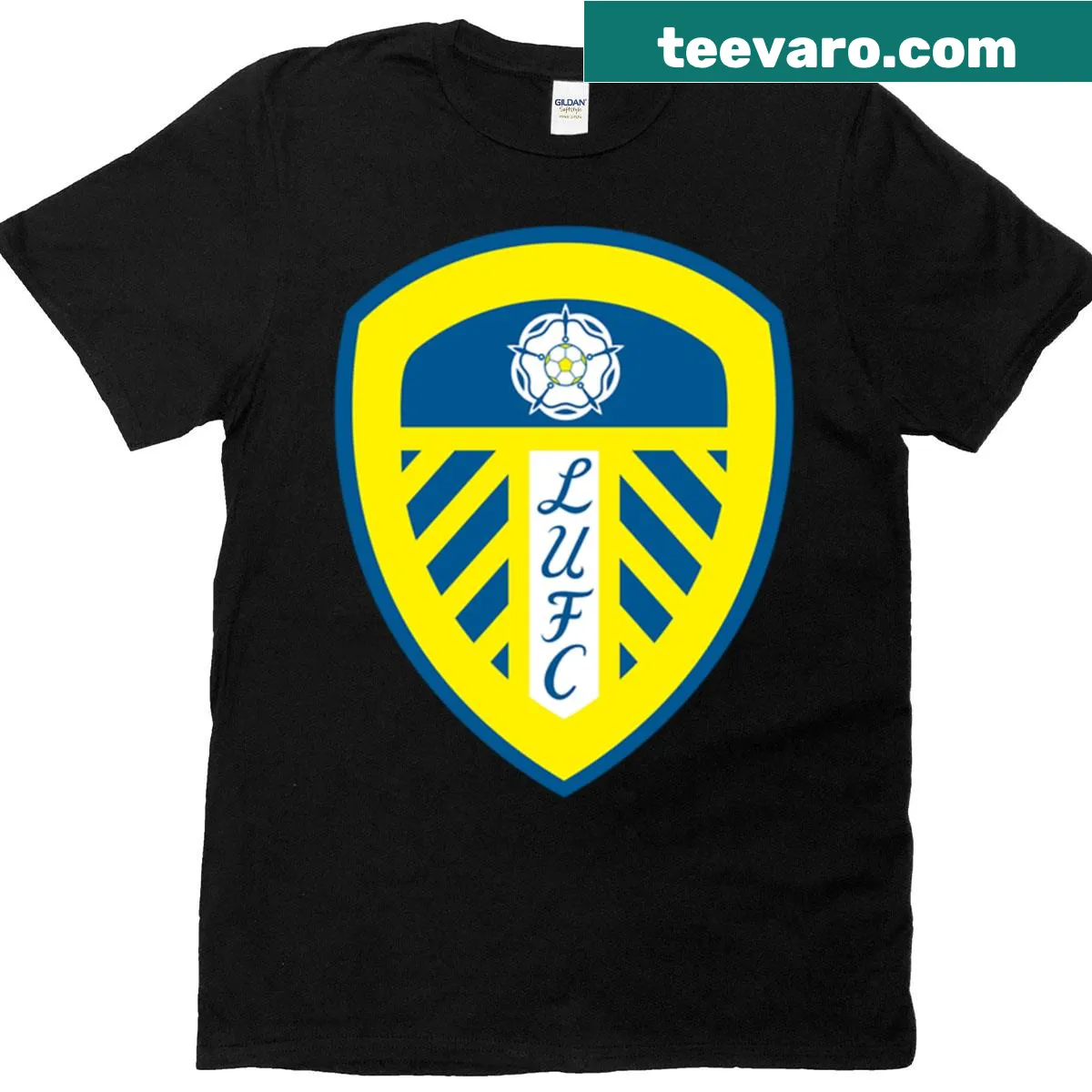 United Leeds 2025 logo printed on a T-shirt — on a men's t-shirt
