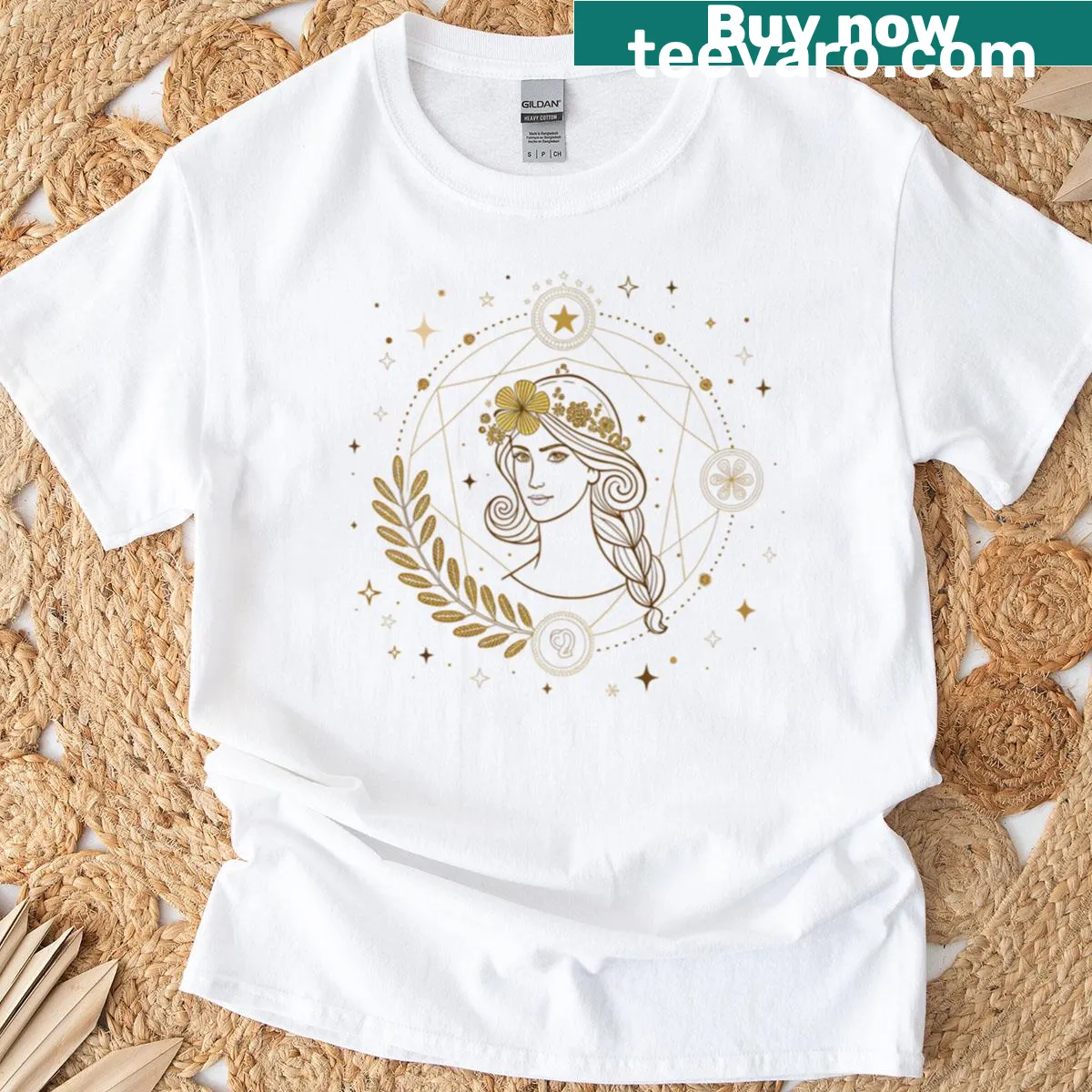 Playful t-shirt featuring the 2026 Vigro Zodiac sign — on a men's t-shirt