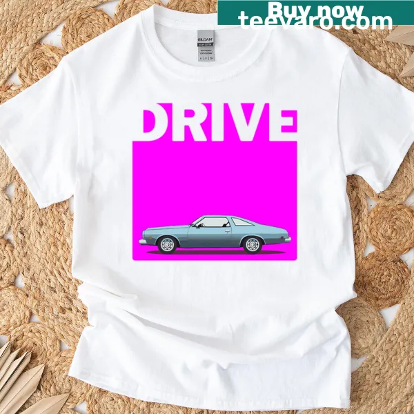 Distressed t-shirt featuring vintage cars in a nostalgic design