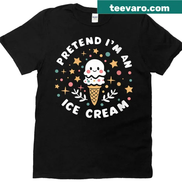 Funny Halloween T-shirt with ice cream theme for women