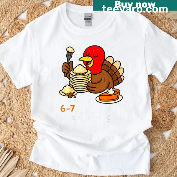 Gen Z humor tee with 6 7 text and turkey design