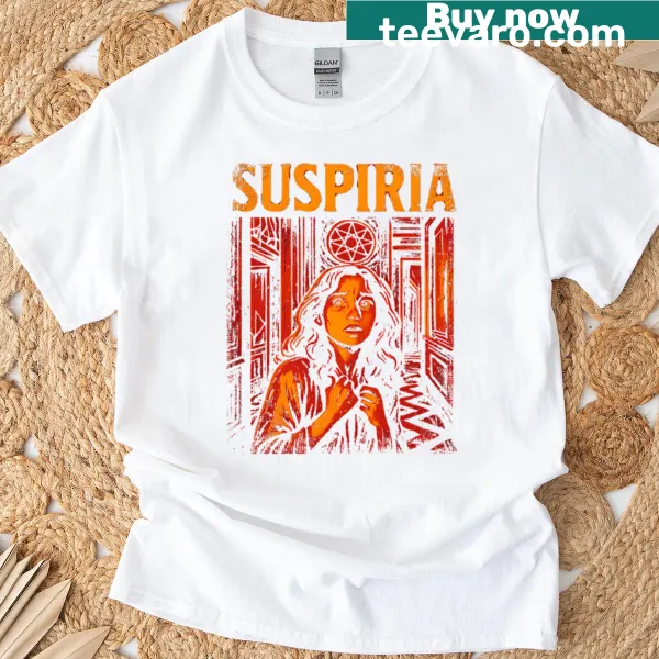 Vintage-style T-shirt with retro horror movie graphic