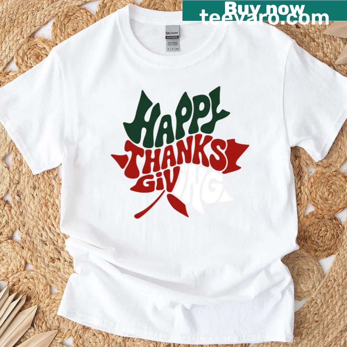 Abstract design T-shirt celebrating Thanksgiving themes — on a men's t-shirt
