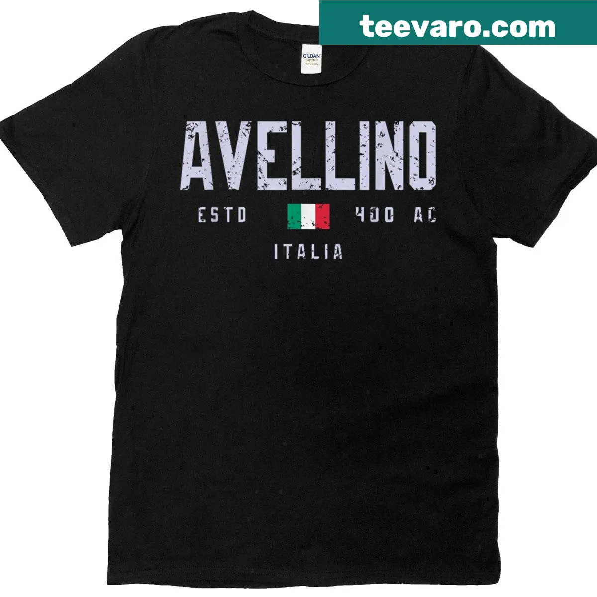 T-shirt featuring the name 'Fieldavellino' with an Italian design — on a men's t-shirt