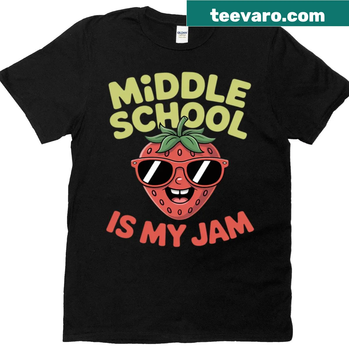 Playful t-shirt with a fun middle school phrase for educators — on a men's t-shirt