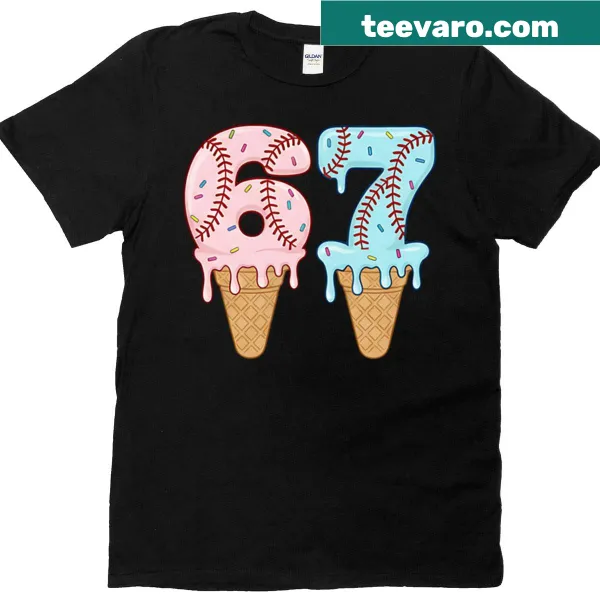 Illustration of dripping ice cream on a baseball bat