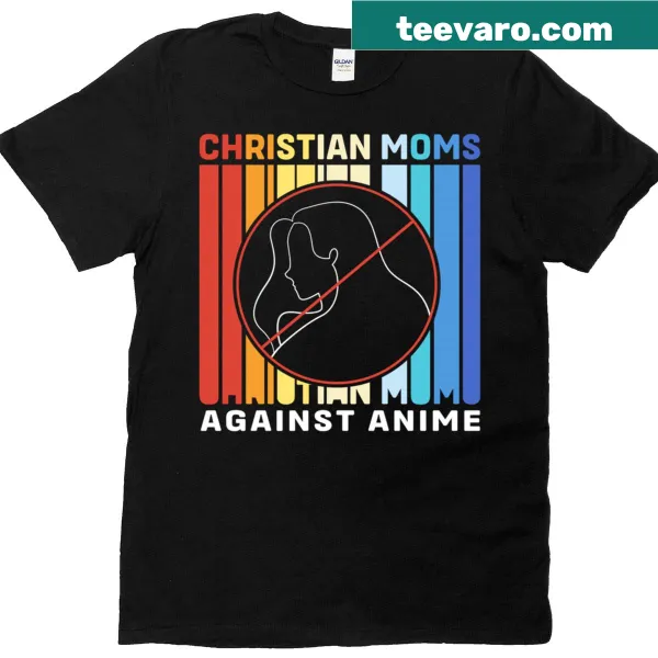Funny anti-anime graphic on a mom's t-shirt