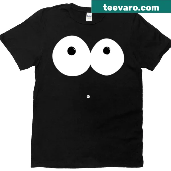 Minimalist oversized t-shirt featuring a curious gaze graphic.