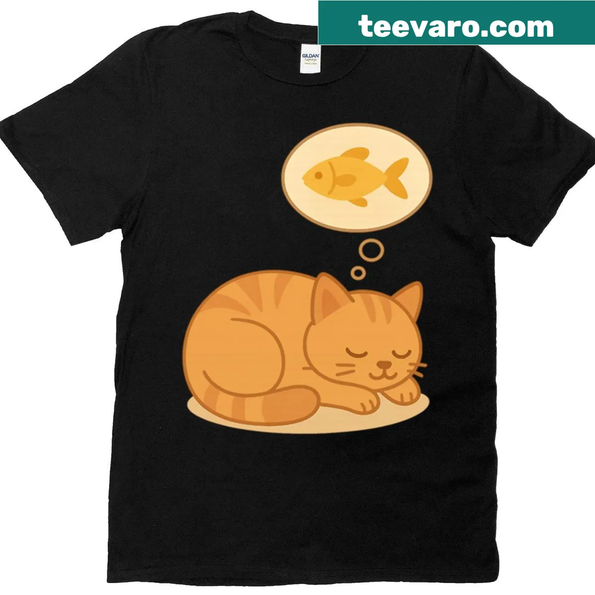 Illustration of fish swimming on a T-shirt — on a men's t-shirt