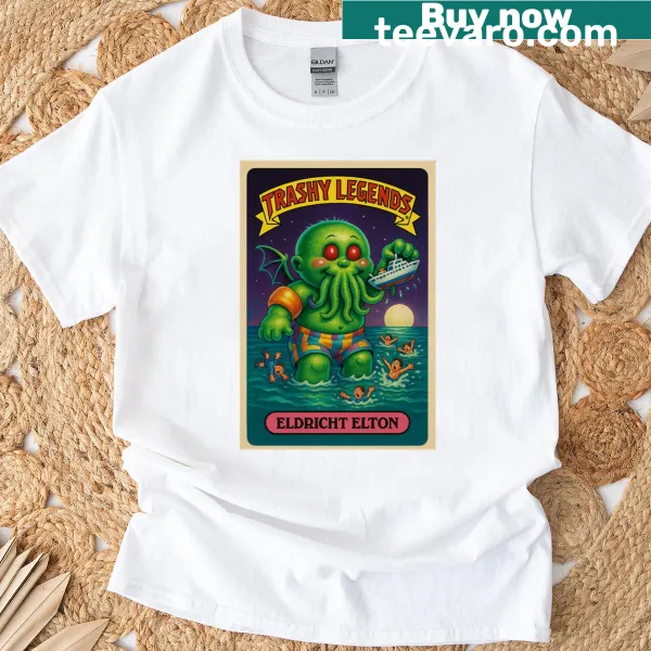Whimsical sea monster boy sticker t-shirt design