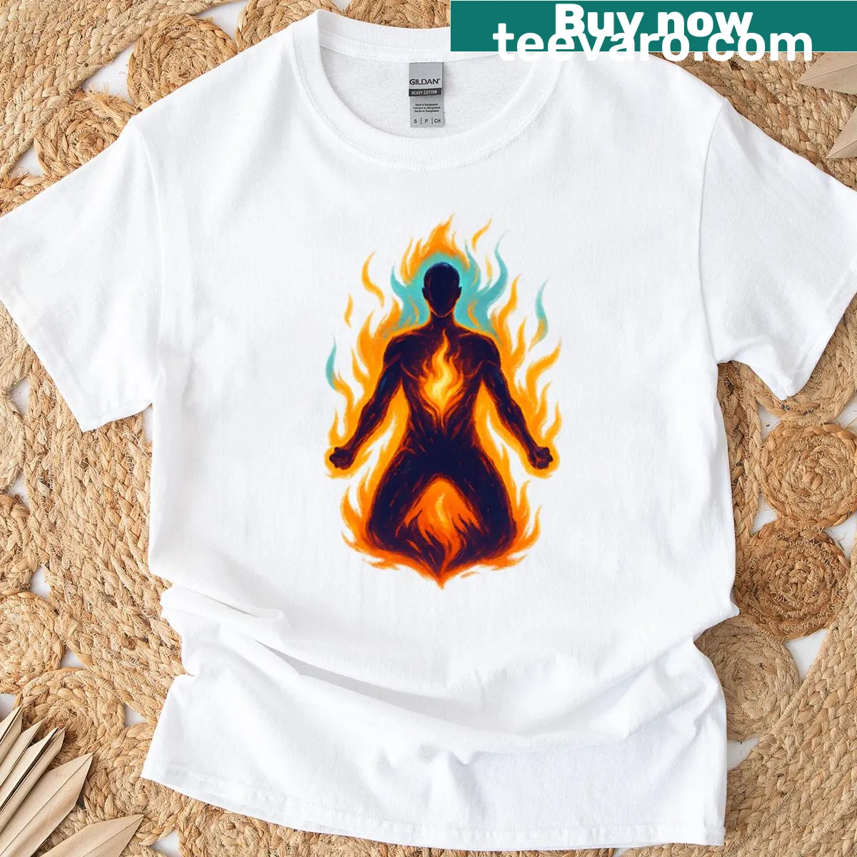 Energywithin phrase in a stylish font on a T-shirt — on a men's t-shirt