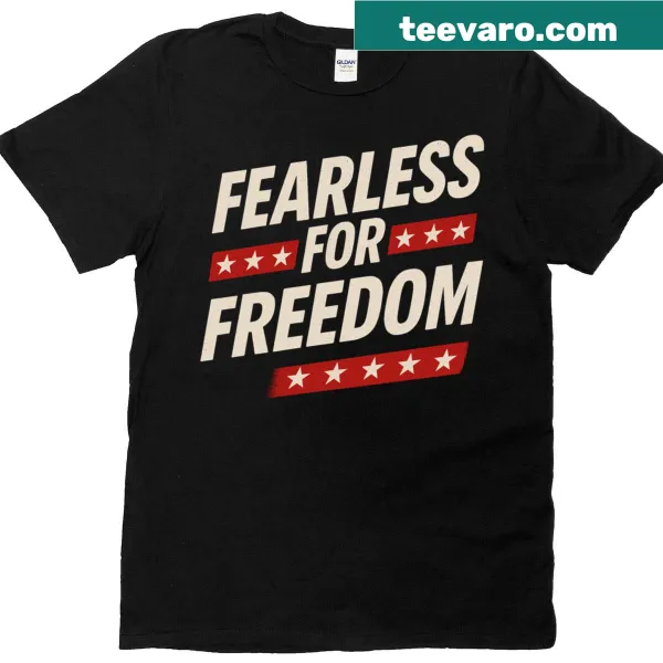 T-shirt featuring graphic design celebrating freedom