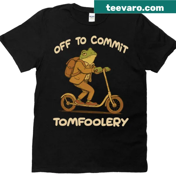 Cottagecore T-shirt featuring a playful frog illustration