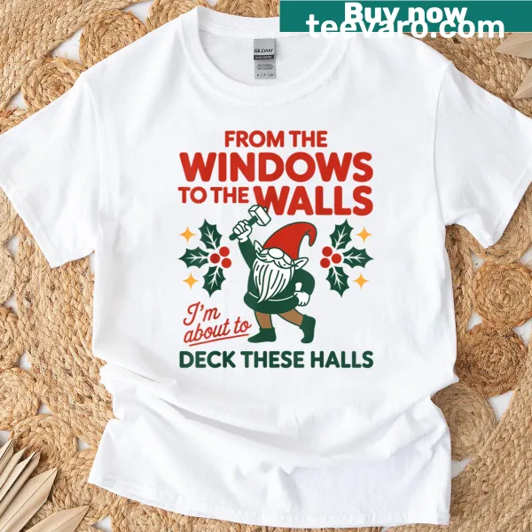 Holiday-themed shirt with playful Christmas text design