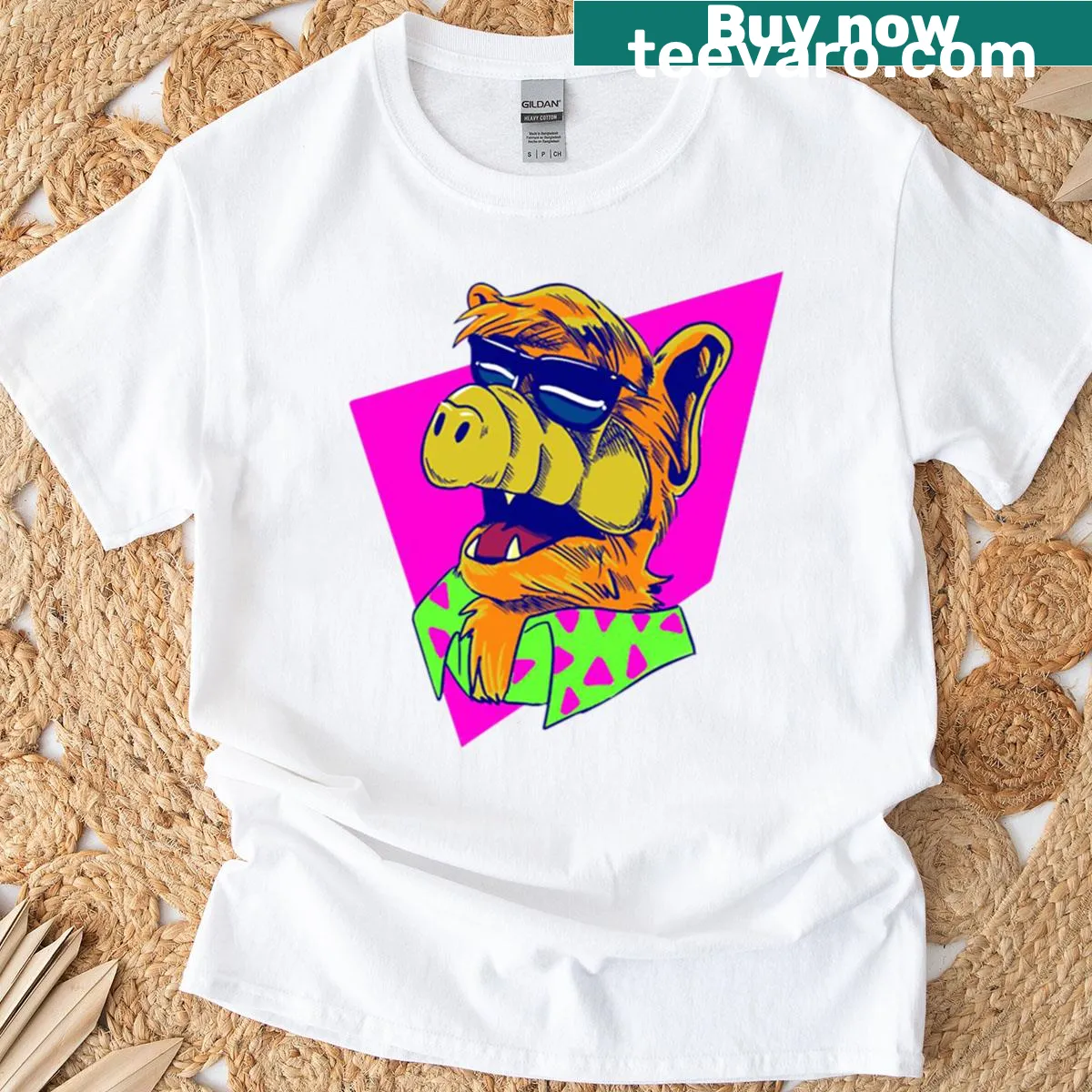 Pop Art T-shirt with funky 3D characters in a playful design — on a men's t-shirt