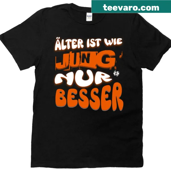 Funny retro t-shirt with birthday quote about aging