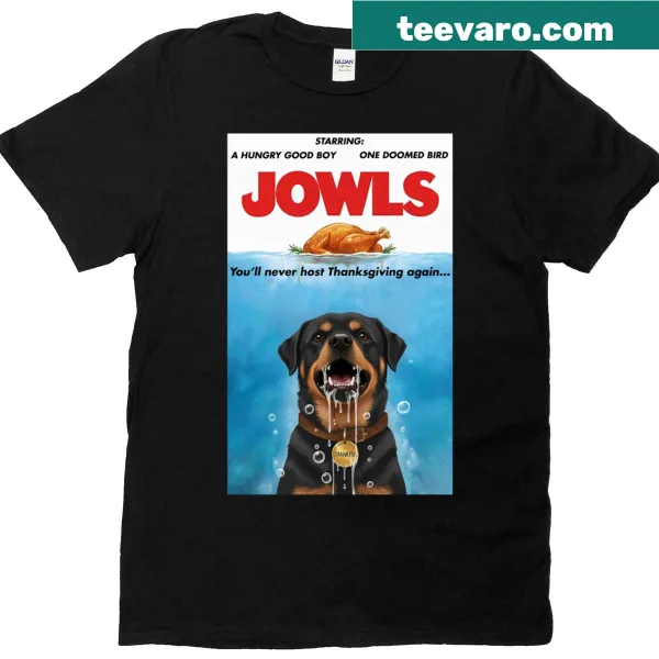 Thanksgiving T-shirt featuring a Rottweiler and turkey illustration