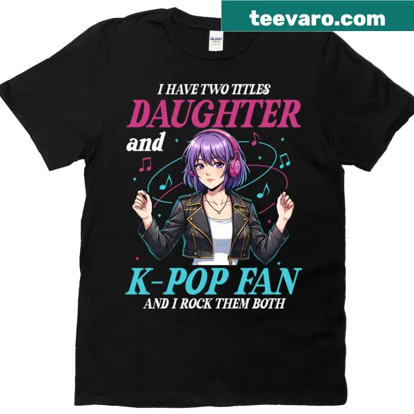 Anime-inspired K-pop fan T-shirt for teens with playful design