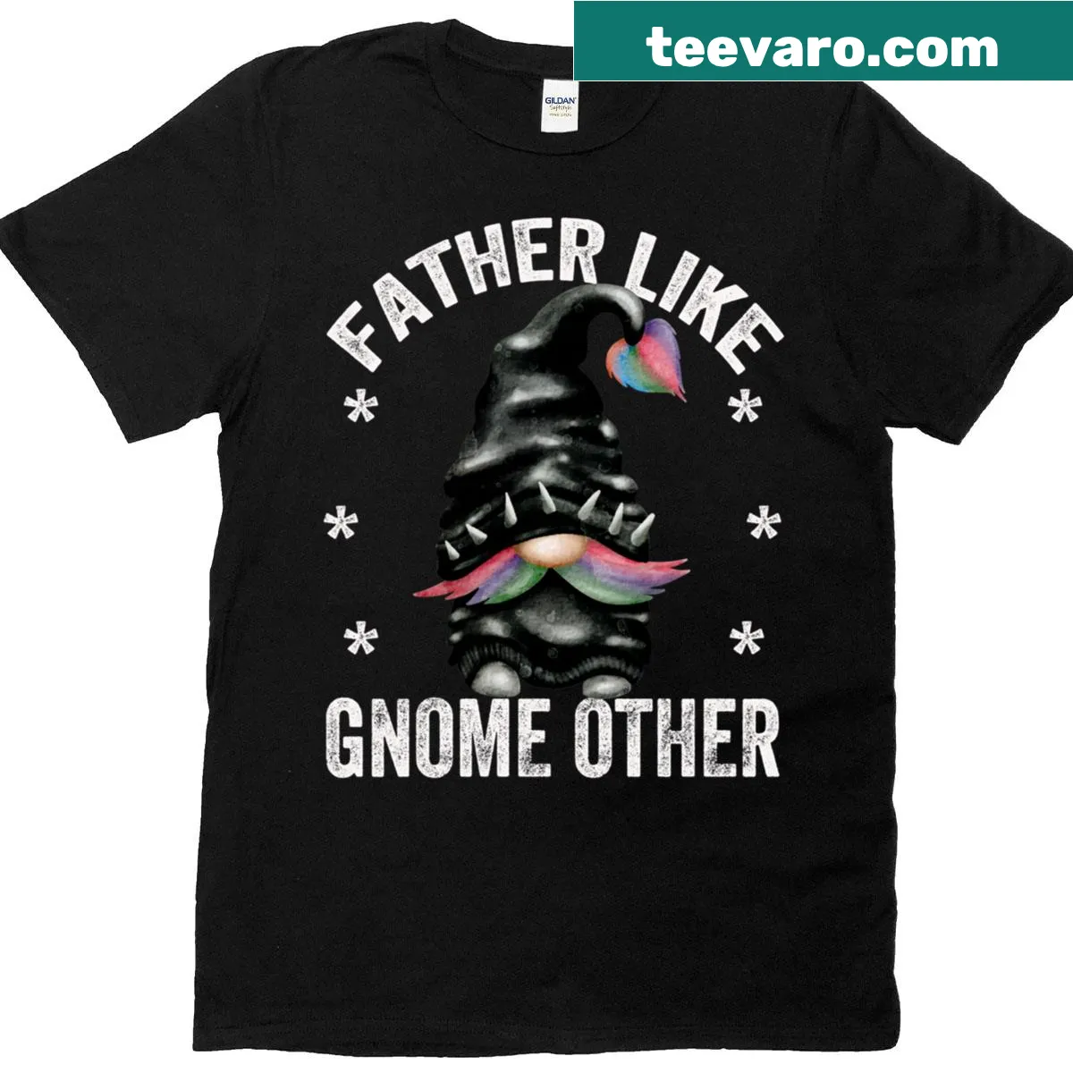 T-shirt with a funny punk rock gnome graphic — on a men's t-shirt