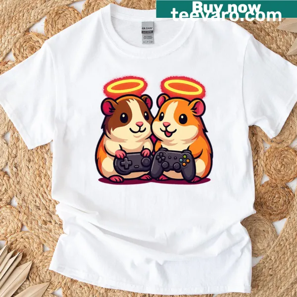 Gaming Squad Guinea Pigs Team T-shirt with fun illustrations