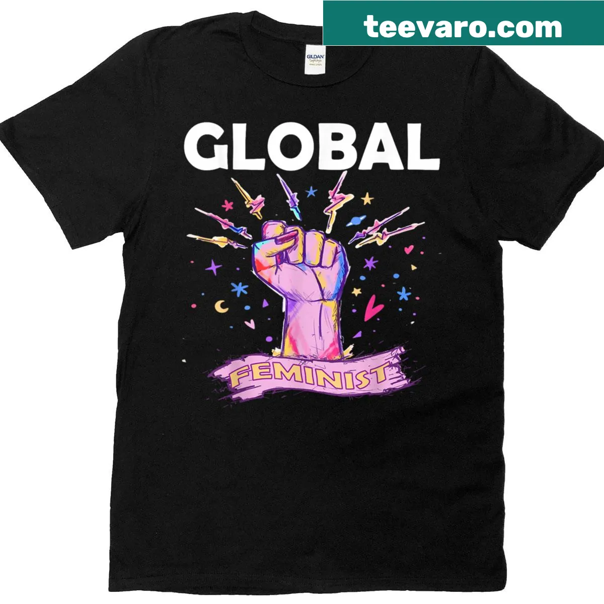 Funny feminist quote graphic t-shirt for women — on a men's t-shirt