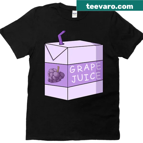 T-shirt featuring a cheerful grape juice graphic
