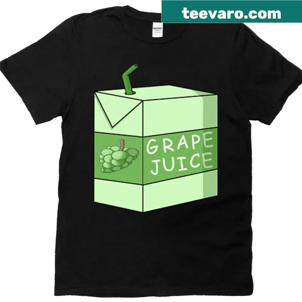 Green Grape Juice T-shirt with playful text design