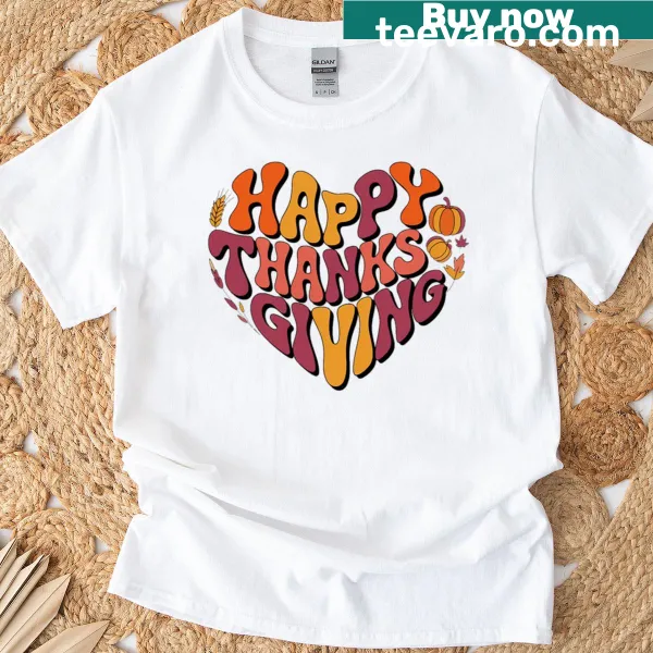 Typography inspired T-shirt celebrating Thanksgiving