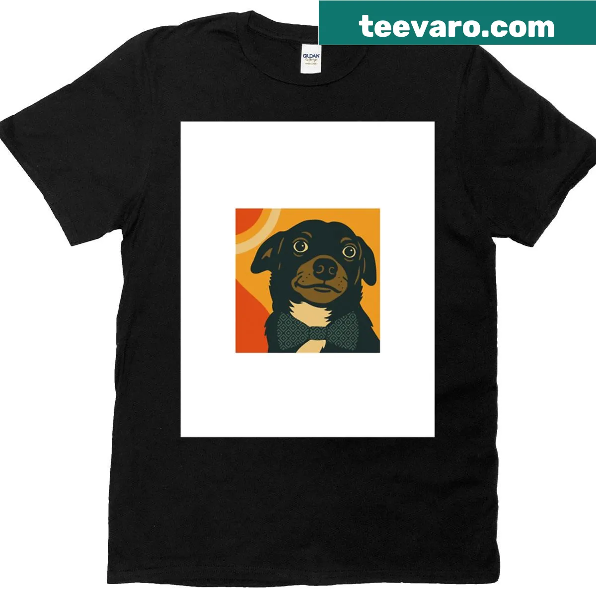 Adorable illustration of a hipster dog in trendy accessories — on a men's t-shirt